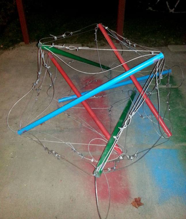 partially assembled icosahedron