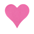 A pink heart